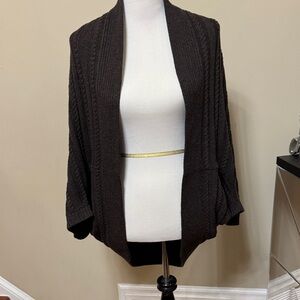 Banana Republic Dark Brown Open-Front Shrug Cardigan Sweater Size M pre-owned.
